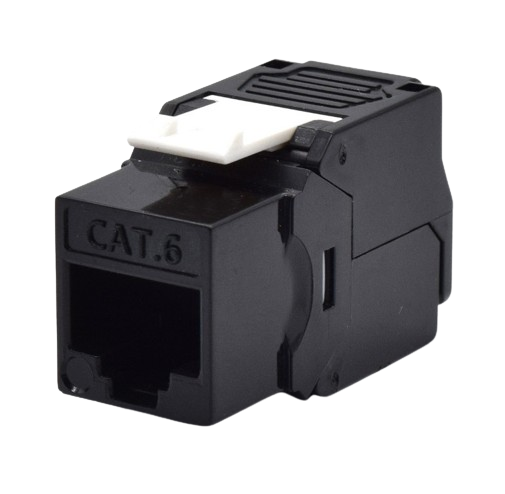 CONECTOR KEYSTONE WP RACK CAT6A UTP 180º PRETO