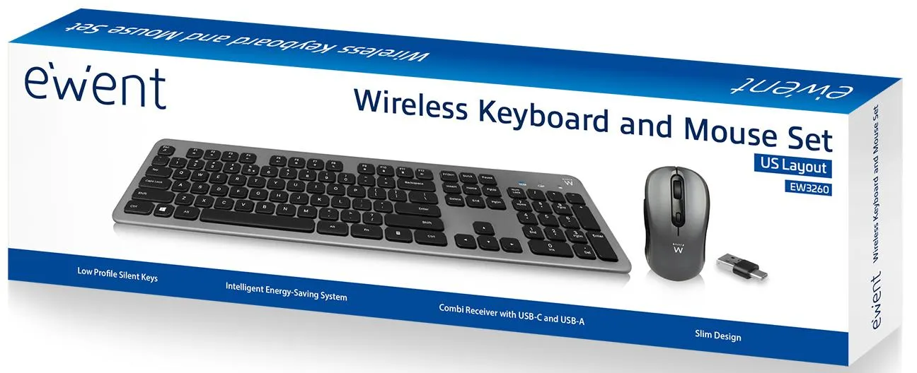 TECLADO+MOUSE EWENT WIRELESS RECEIVER TYPE C+A - Image 3
